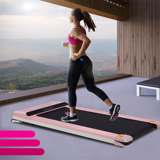 Upgraded Treadmill, Portable 1.5HP under Desk Flat Slim Walking Pad, with LED Display, Sport APP Control & Remote Control, 200 LB Max Weight for Running Jogging &Walking